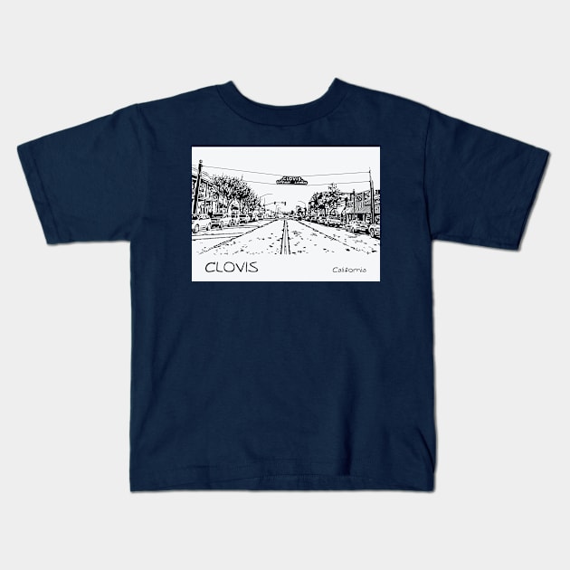 Clovis California Kids T-Shirt by Lakeric